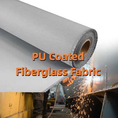 Fire Resistant PU Coated Fiberglass Fabric with 1800°C Temperature Resistance Customizable Widths and Double Side Coating