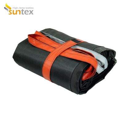 EV Car Fire Blanket with 550℃/1000℃ Thermal Resistance for Oxygen Deprivation and Gray Color Protection