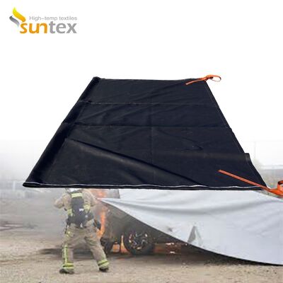 6 X 8 Meter 100% Flame Retardant EV Car Fire Blanket with 550℃/1000℃ Thermal Resistance for Battery Fires