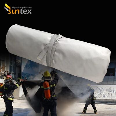 燃焼阻害性のあるEV自動車用消防毛布,酸素不足による火災対策のための550°C/1000°C熱耐性