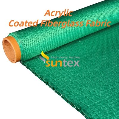 16oz Acrylic Coated Fire Resistant Fiberglass Fabric with 550 Degree C Temperature Resistance and Reduced Toxic Smoke