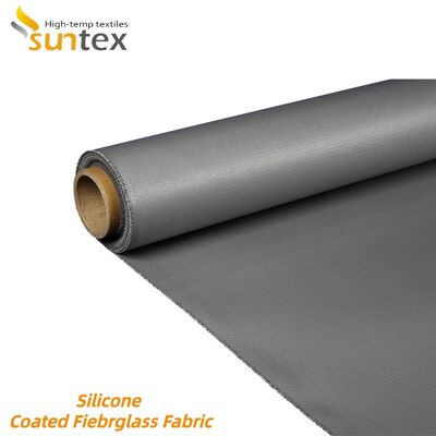 Durable Fireproof Waterproof Silicone Coated Fiberglass Fabric 850g/m2 for High Temperature Resistance