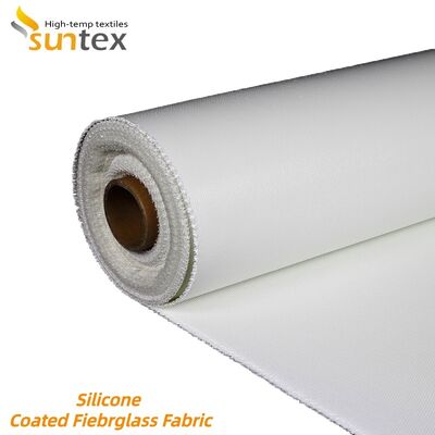 Fireproof Waterproof 850g/m2 Silicone Coated Fiberglass Fabric High Silica Fiberglass Cloth for Industrial Use