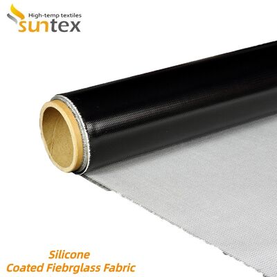 High Temperature Resistance Alkali Free 850g/m2 Silicone Coated Fiberglass Fabric for Heat Insulation