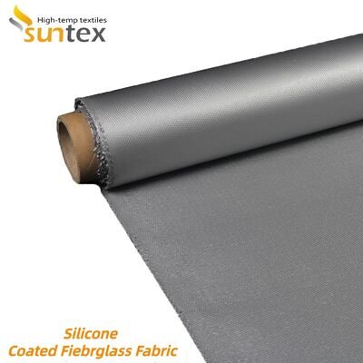 Custom Color Silicone Rubber Coated Fabric - Abrasion & UV Resistant High Silica Fiberglass Cloth