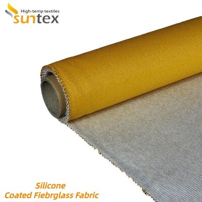 High Temperature Resistance Alkali Free 850g/m2 Silicone Coated Fiberglass Fabric for Heat Insulation