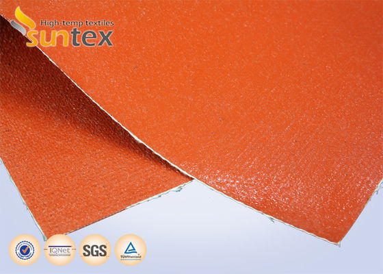 Red Double Sides Fiberglass Fabric Fireproof High Temperature Thermal Insulation Silicone Rubber Coated Fabric Cloth