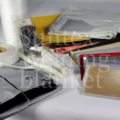 100% ガラス繊維の溶接毛布 - 550°C 耐熱性 サイズをカスタマイズできる炎毛布