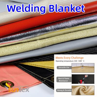SUNTEX ヘビーデューティー 550℃ 耐熱アクリルコーティンググラスファイバー溶接ブランケット、カスタマイズ可能なサイズ