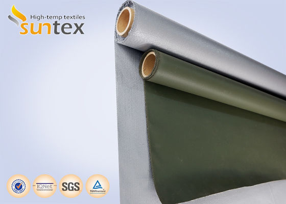 シリコンコーティングされたグレーグラスファイバークロス – 断熱ジャケット外部素材