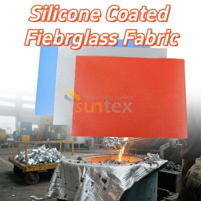 0.45mm Thickness Silicone Coated Fiberglass Fabric Heat-Resistant Anti-tear Fireproof Cloth for Industrial Insulation