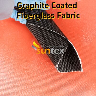 High Temperature Fiberglass Cloth with 750℃ Coating and 550℃ Fabric Resistance in 28.82oz/sqy Graphite Coated Fiberglass Fabric