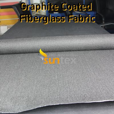 Graphite Coated Fiberglass Fabric with 750℃ Temperature Resistance 28.82oz/sqy Unit Weight and Black Plain Pattern for Welding Blanket
