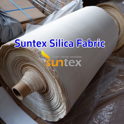 300g High Silica Fiberglass Cloth with 1000℃ Temperature Resistance and Silicone Coating for Heat Protection