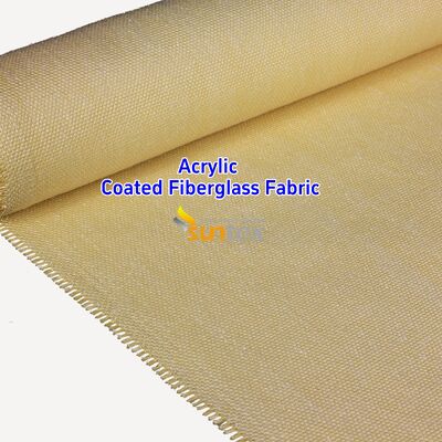 Red 0.4mm Acrylic Coated Fiberglass Fabric with 550 Degree C Temperature Resistance for Welding Blankets