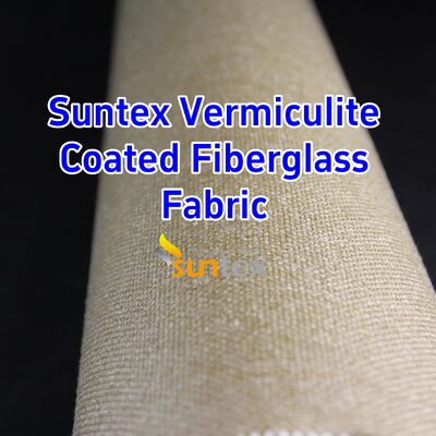 High Silica Fiberglass Fabric with Double-Sided Vermiculite Coating for 750℃ Temperature Resistance and Excellent Abrasion Resistance