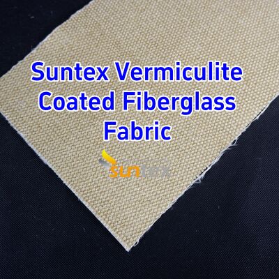750℃ Temperature Resistance Vermiculite Coated Fiberglass Fabric with 1070gsm Heavy Weight and Excellent Abrasion Resistance