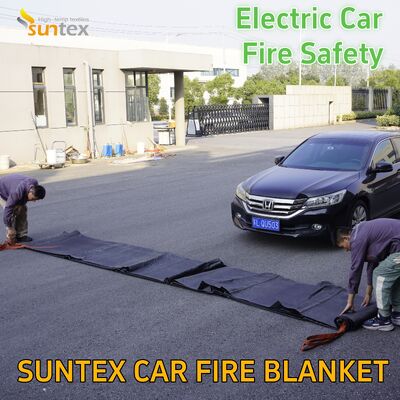 Customizable Extra Large 10*10m Silicone Fire Blanket 550℃ New Energy Electric Vehicles Car Fire
