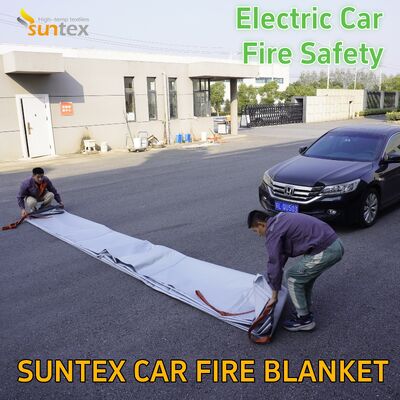 Large Size Silicone Coated Fire Blanket Fire Resistant Fiberglass Car Fire Blanket  