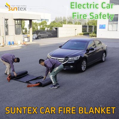 Customizable Extra Large 10*10m Silicone Fire Blanket 550℃ New Energy Electric Vehicles Car Fire