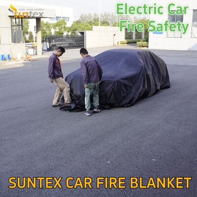 Customizable Extra Large 10*10m Silicone Fire Blanket 550℃ New Energy Electric Vehicles Car Fire