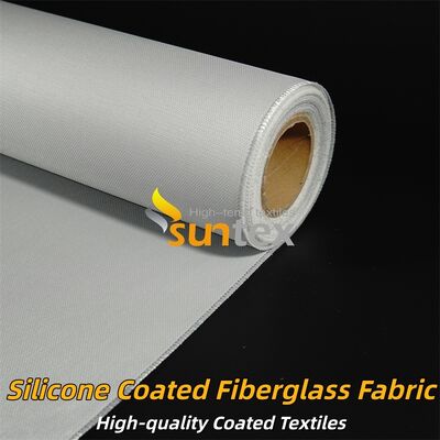 High Temperature Resistant Double Sided Grey Silicone Coated Fiberglass Fabric for Fire Retardant Industrial Curtains