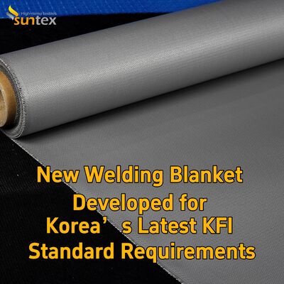 Suntex KFI Certified Custom Welding Fire Blanket High Heat Resistant Fiberglass Fireproof Blanket Anti-Spark Anti-Slag Industrial Welding Safety Protection